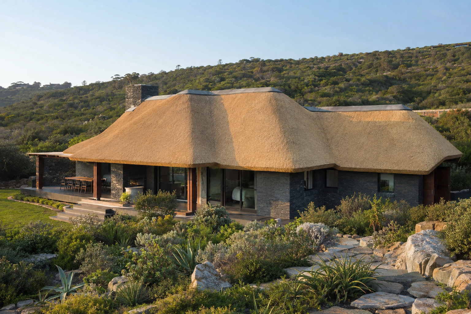 Thatched outdoor area