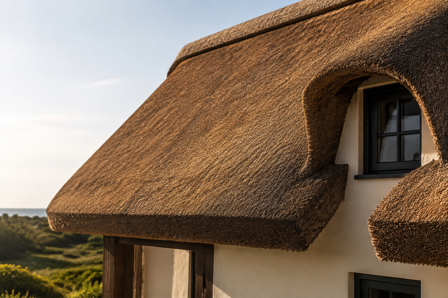 Skilled thatch finishing